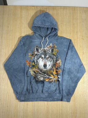 The Mountain 2020 Nature Wolf Fall AOP Men’s XL Hoodie Long Sleeve